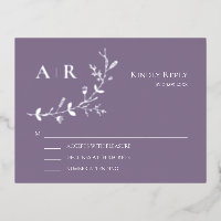 Silver Foil RSVP Weddenschap-reactiekaart