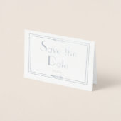 Silver Foil Save the Date Kaart (Voorkant)