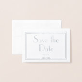 Silver Foil Save the Date Kaart (Voorkant met envelop)