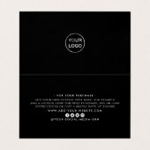 Silver Foil Script Logo Business - Hartelijk dank Visitekaartje (Binnenkant ongevouwen)