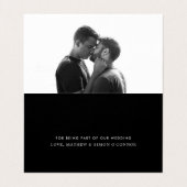 Silver Foil Script Weduwfoto Hartelijk dank Visitekaartje (Binnenkant ongevouwen)