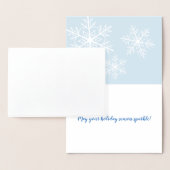 Silver Foil Snowflake Holiday Kaart (Display)