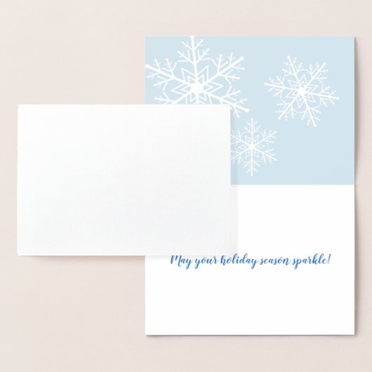 Silver Foil Snowflake Holiday Kaart (Display)