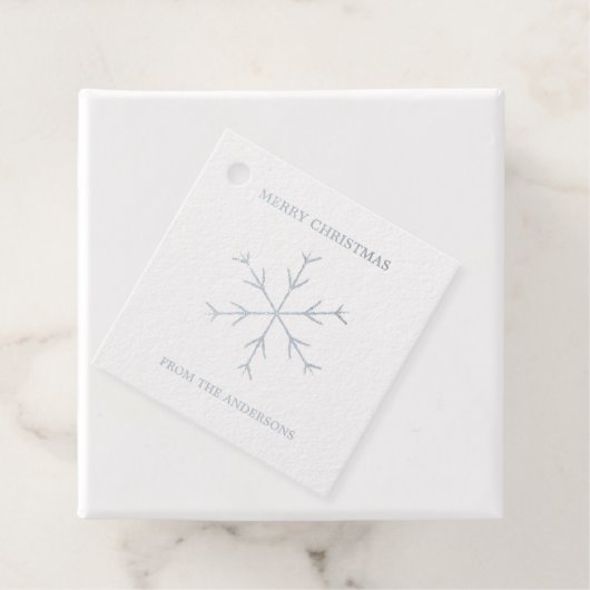Silver Foil Snowflake Label met kerstcadeaus (Met doos)