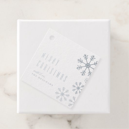 Silver Foil Snowflakes kerstfeestdag Label (Met doos)