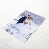 Silver Foil Snowflakes Weddenschap Hartelijk dank Folie Uitnodiging (Gedraaid)