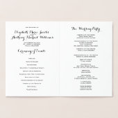 Silver Foil Snowflakes Winter Wedding Programme Folie Kaarten (Binnen)