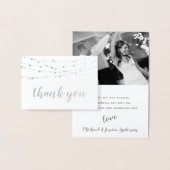 Silver Foil String Lights Foto Dank je wel Folie Kaarten (Display)