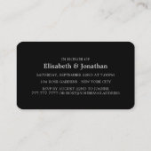 Silver Foil Stripe, Engagement Party Ticket Invite (Achterkant)
