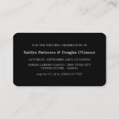 Silver Foil Stripe, Evening Event Ticket Invite (Achterkant)
