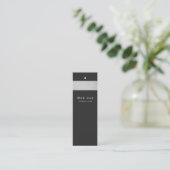 Silver Foil Stripe on Charcoal Gift Labels (Staand voorkant)