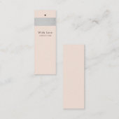 Silver Foil Stripe op Blush Pink Gift Labels (Voorkant / Achterkant)