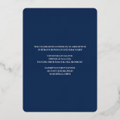 Silver Foil Striped Bar Mitzvah Invite with Star Folie Uitnodiging (Achterkant)