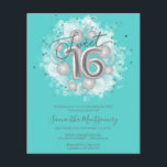 Silver Foil Sweet 16 Balloons Budget Invitation<br><div class="desc">Laat je vrienden hun kalenders voor je speciale dag markeren met deze mooie, stoffige blauwe Sweet 16 uitnodigingen. Elke uitnodiging bevat een feestelijk ontwerp met prachtige ballonnen, ideaal om de stemming te bepalen voor een dag van plezier en viering. Of je nu van plan bent een grote ballroom gala te...</div>