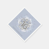 Silver Foil Sweet 16 Bday Balloons Dusty Blue Servet (Hoek)