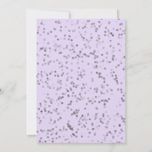 Silver Foil Sweet 16 Bday Balloons Party Lavender Kaart (Achterkant)