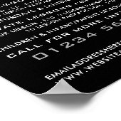 Silver Foil Swimmer Icon, Swimming Lesson Advert Poster (Hoek)