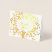 Silver Foil Swirl Tree Bedankt Folie Kaarten (Voorkant)