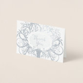 Silver Foil Swirl Tree Bedankt Folie Kaarten (Voorkant)