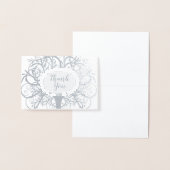 Silver Foil Swirl Tree Bedankt Folie Kaarten (Display)
