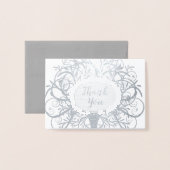 Silver Foil Swirl Tree Bedankt Folie Kaarten (Voorkant met envelop)