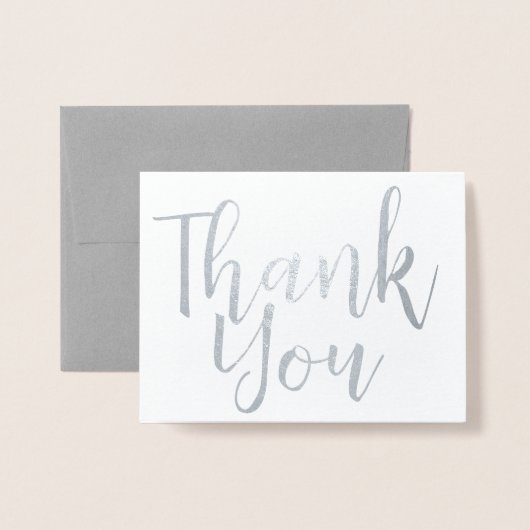 Silver Foil Swirl Tree Bedankt voor de bijbelversi Folie Kaarten (Voorkant met envelop)