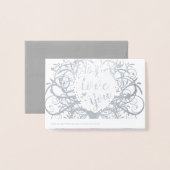 Silver Foil Swirl Tree Bedankt voor de bijbelversi Folie Kaarten (Met envelop)