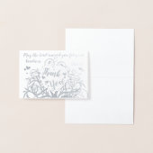Silver Foil Swirl Tree Bedankt voor de bijbelversi Folie Kaarten (Display)