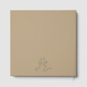 Silver Foil Taupe Champagne Tower Wedding Gastenboek (Achterkant)