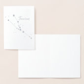 Silver Foil Taurus Zodiac Constellation Folie Kaarten (Display)
