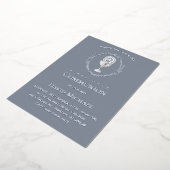 Silver foil text First Holy Communion boy Folie Uitnodiging (Gedraaid)