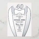 Silver Foil Tuxedo Suit Mannen 40th Birthday Party Folie Uitnodiging<br><div class="desc">Silver Foil Tuxedo Suit Mannen 40th Birthday Party Folie Uitnodiging Bekijk andere uitnodigingen in onze niche en nestwinkel</div>