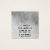 Silver Foil Voeg uw Logo toe waarmee u een beeldsc Vierkante Visitekaartjes (Achterkant)