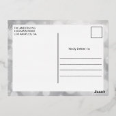 Silver Foil Waterverf Kerstgnomen Folie Feestdagen Briefkaart (Achterkant)