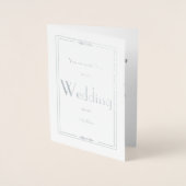 Silver Foil Wedding Invitation Kaart (Voorkant)