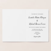 Silver Foil Wedding Invitation Kaart (Binnen)