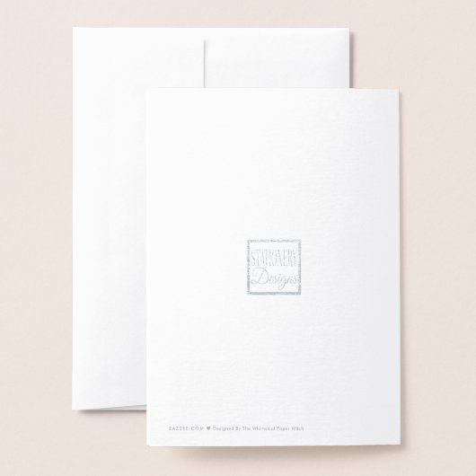 Silver Foil Wedding Invitation Kaart (Met envelop)