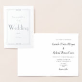 Silver Foil Wedding Invitation Kaart (Display)