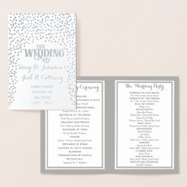 Silver Foil WEDDING PROGRAMMA Confetti