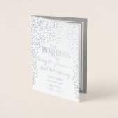 Silver Foil WEDDING PROGRAMMA Confetti (Voorkant)