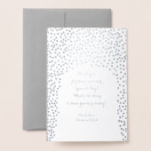 Silver Foil WEDDING PROGRAMMA Confetti (Met envelop)