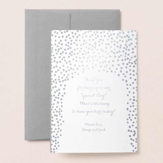 Silver Foil WEDDING PROGRAMMA Confetti (Met envelop)
