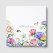 Silver Foil Wildflower Garden Wedding Spring Flora Gastenboek (Achterkant)