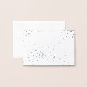 Silver Foil Winter Snow Christmas wenskaart Folie Kaarten (Voorkant met envelop)