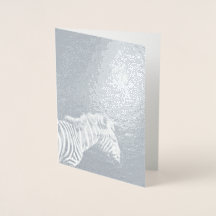 Silver Foil Zebra met Moon