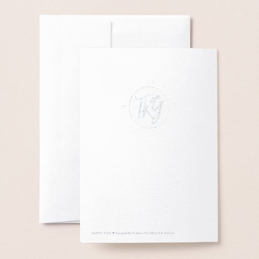 Silver Foil Zebra met Moon Folie Kaarten (Met envelop)