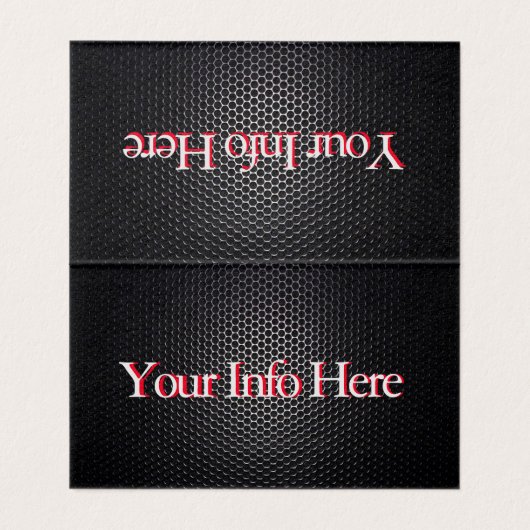 Silver Folded four[side Classic Car Visitekaartje (Binnenkant ongevouwen)