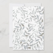 Silver Foliage Save the Date Kaart (Achterkant)