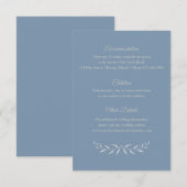 Silver Foliage Wedding Information Kaart (Voorkant / Achterkant)