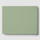 Silver Folie Monogram Sage Green Wedding Gastenboek (Achterkant)